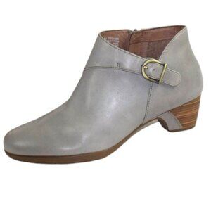 Dansko Darbie Anline Stone Grey Buckle Detail Ankle Shootie, Size 40,  US 9.5-10